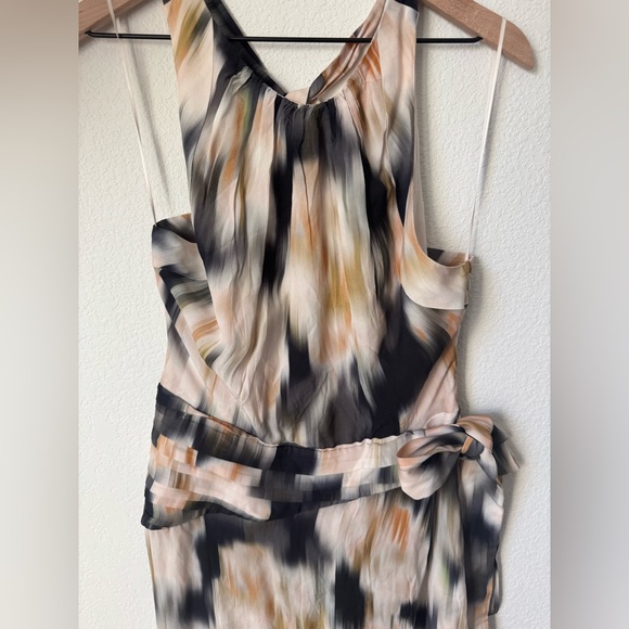 NWT $425 REISS [ 8 US ] Gisele Strappy Back Midi Dress in Smudge Print - Picture 3 of 11